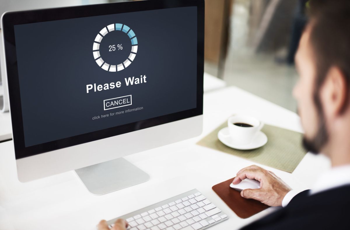 Please Wait Loading Waitng Trasfer Anticipation Concept image